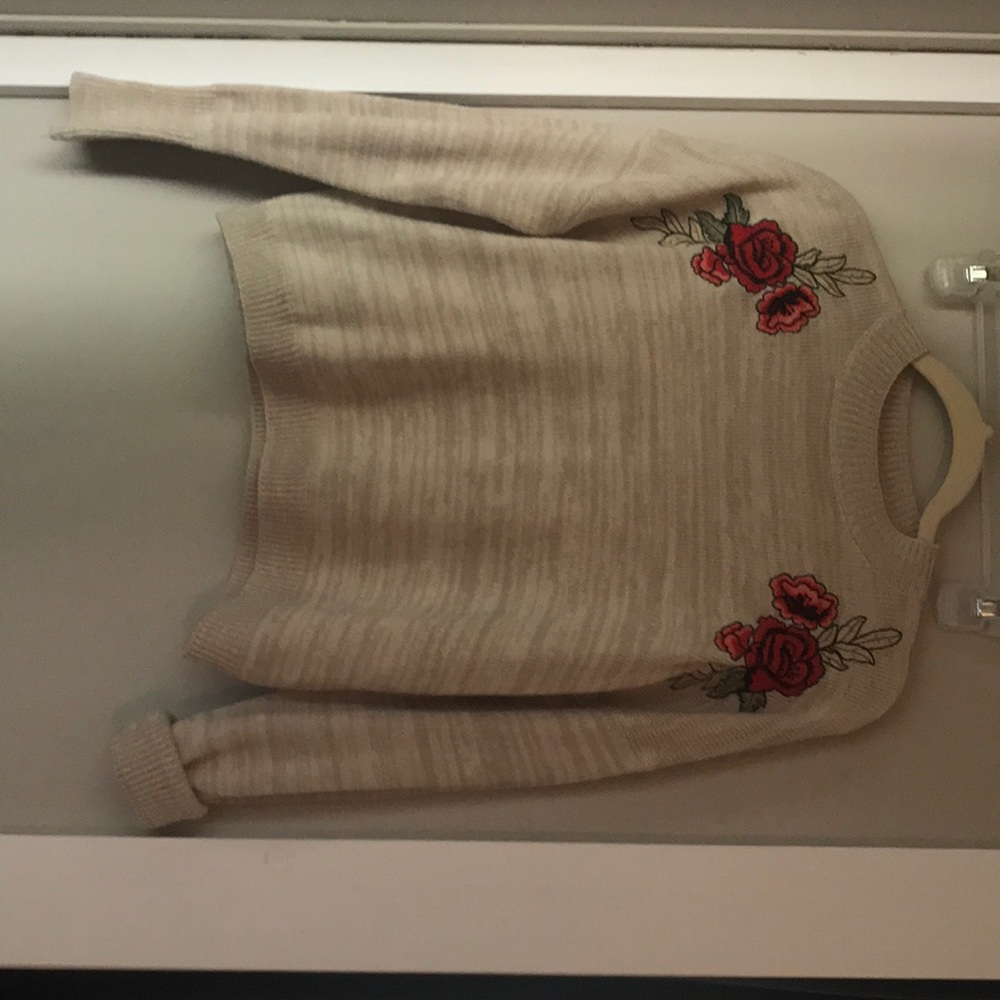 Cropped sweater.
